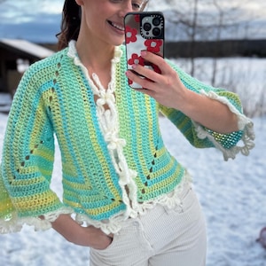 Virkmönster för Happy Hexagon Cardigan