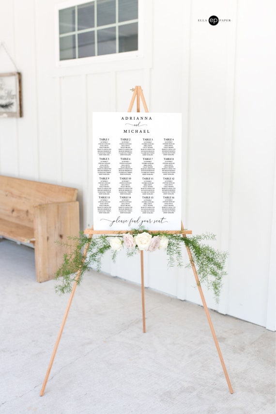 Wedding Seating Chart Template 8 Per Table