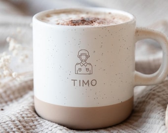 Tasse personalisiert | Personalisierte Soldaten Tasse mit Name | Militär Tasse | Geschenk für Bundeswehr & Armee Fans