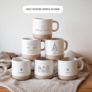 Personalisierte Tasse mit Koordinaten / Steingut Becher mit Gravur / Familiengeschenk Weihnachten / Kaffee Trinker Geschenk / Driving home