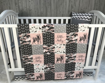 Pink Camo Crib Bedding Etsy