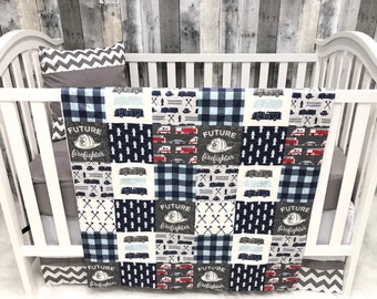 firefighter baby bedding