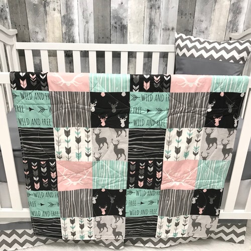 Baby Girl Crib Bedding Set Farmhouse Nursery Bedding Farm Etsy