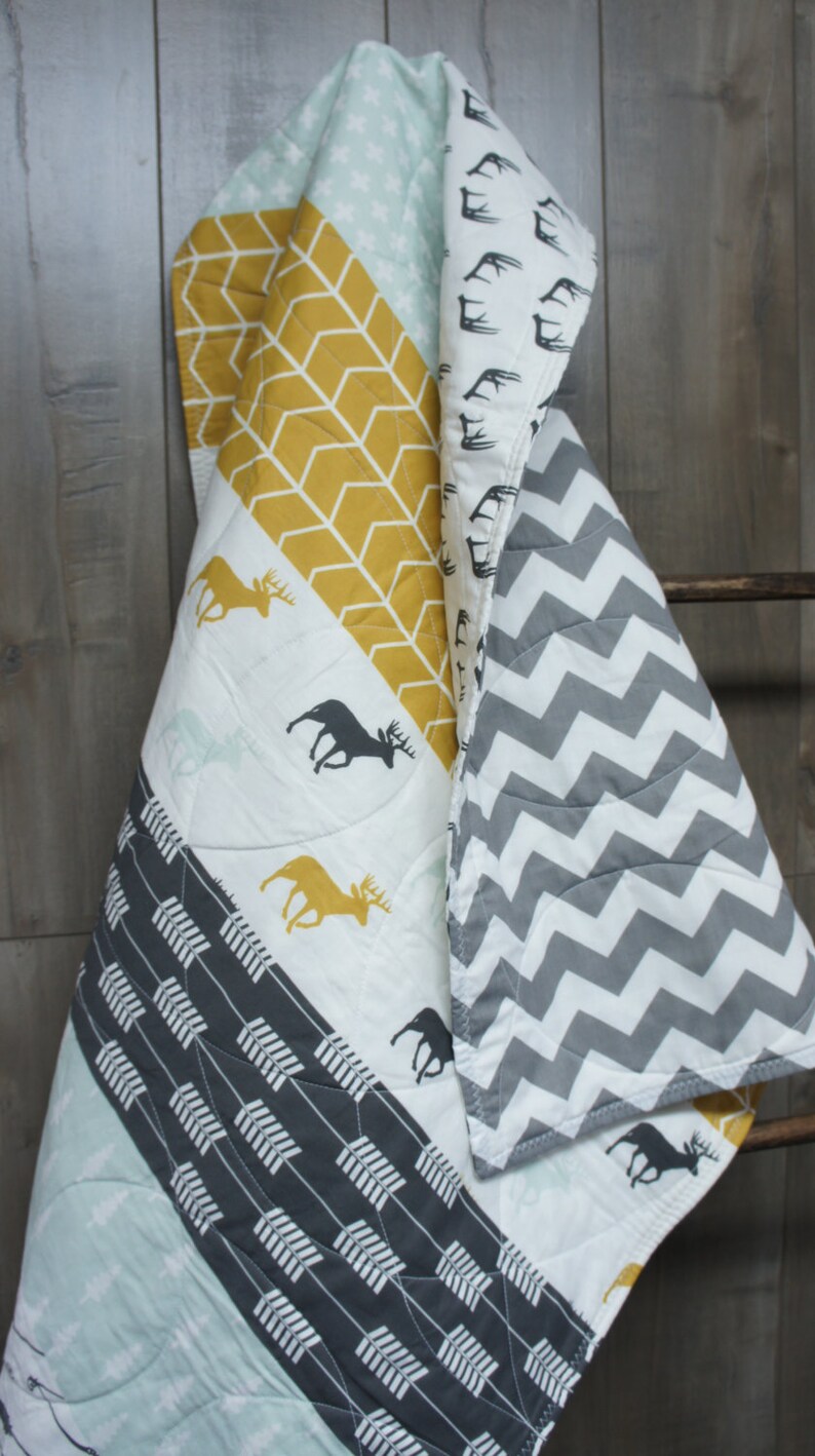 Baby Boy Quilt Baby/Toddler Blanket Woodland Deer Buck Etsy