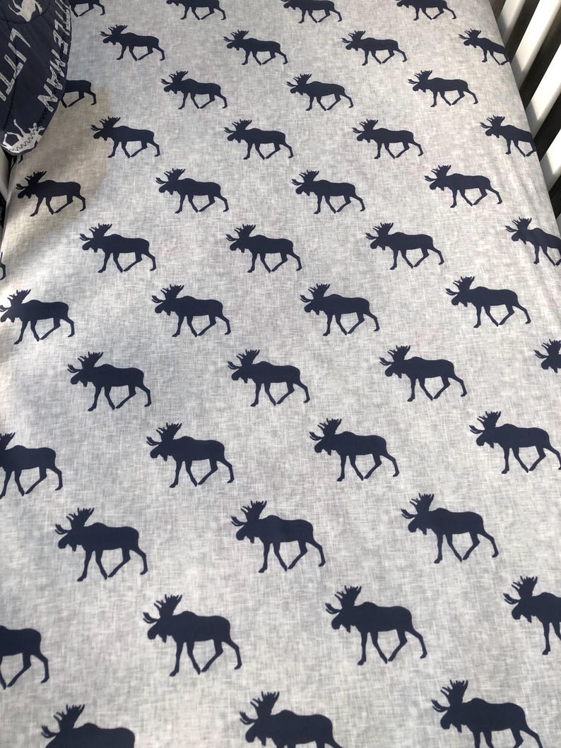 Baby Nursery Bedding Set Baby Woodland Moose Bear Etsy