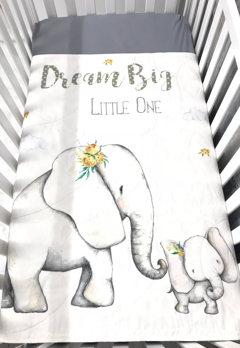 Baby Nursery Set Baby/toddler Blanket Elephant Chevron Etsy