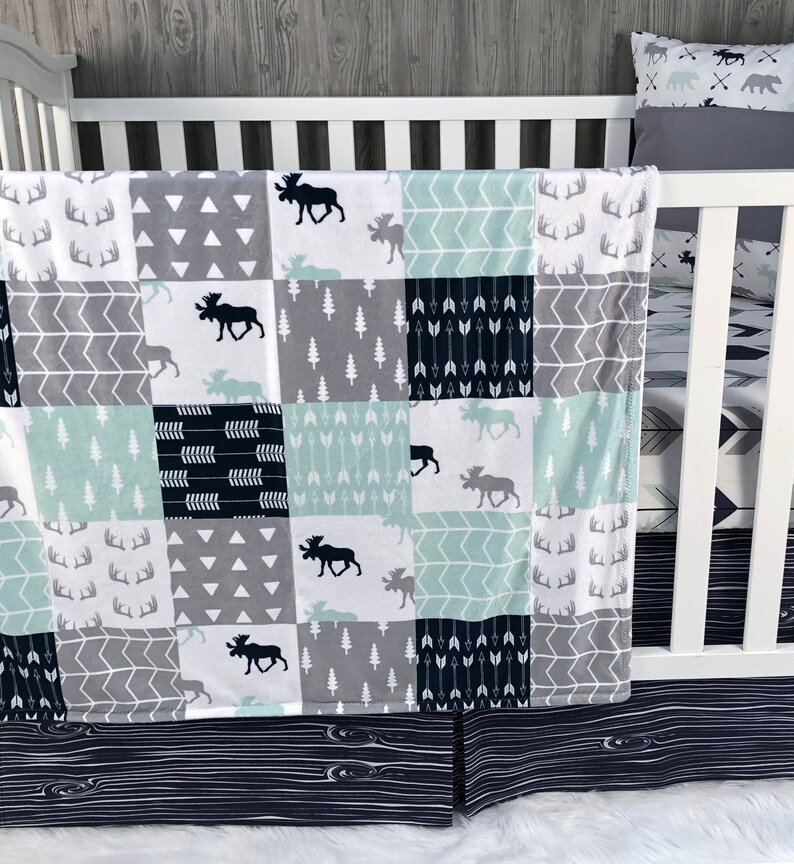 moose and bear baby bedding
