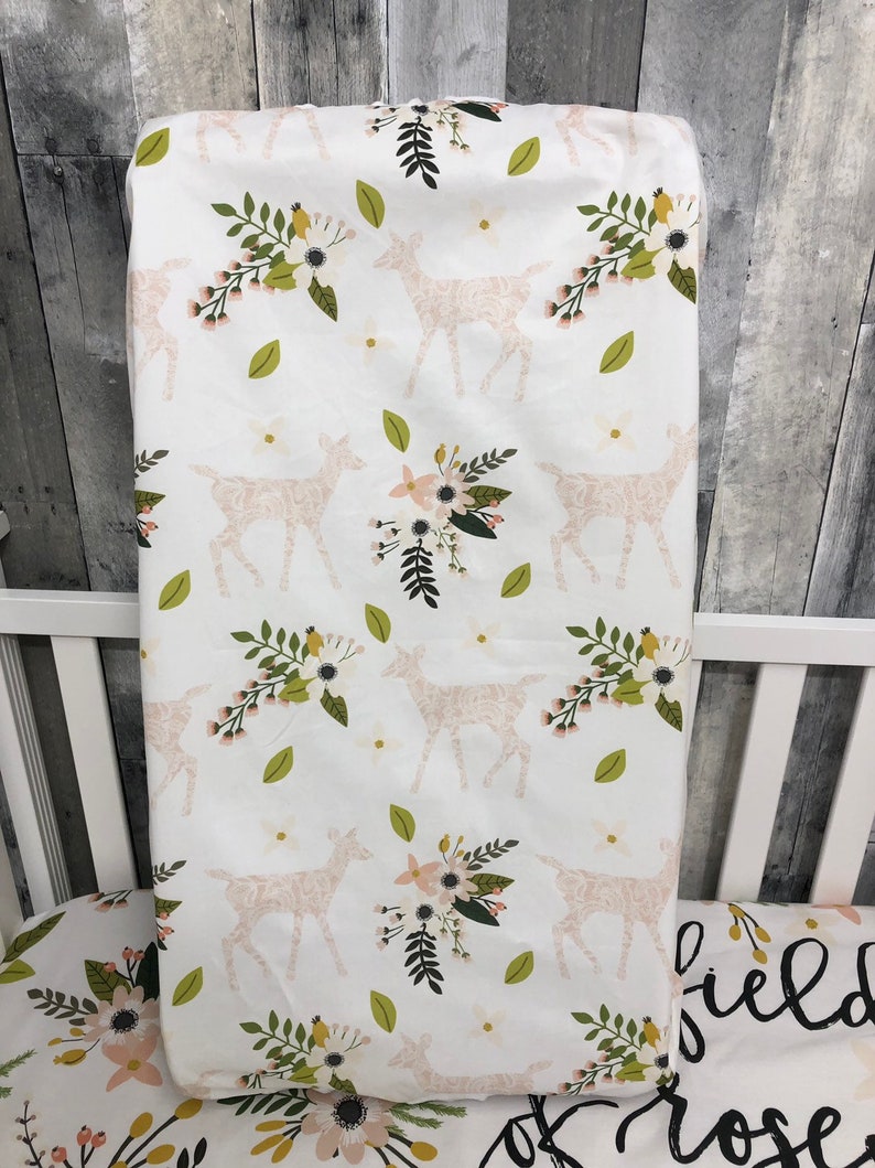 Baby Nursery Bedding Set Baby Woodland Doe Floral Etsy