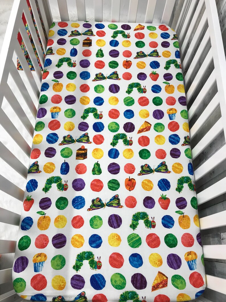 Custom Made Baby Bedding The Very Hungry Caterpillar Crib Etsy