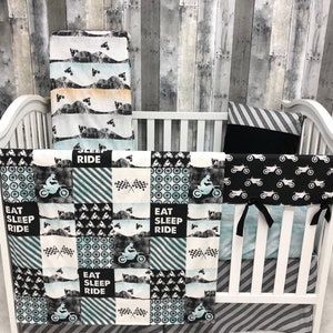 dirt bike crib bedding