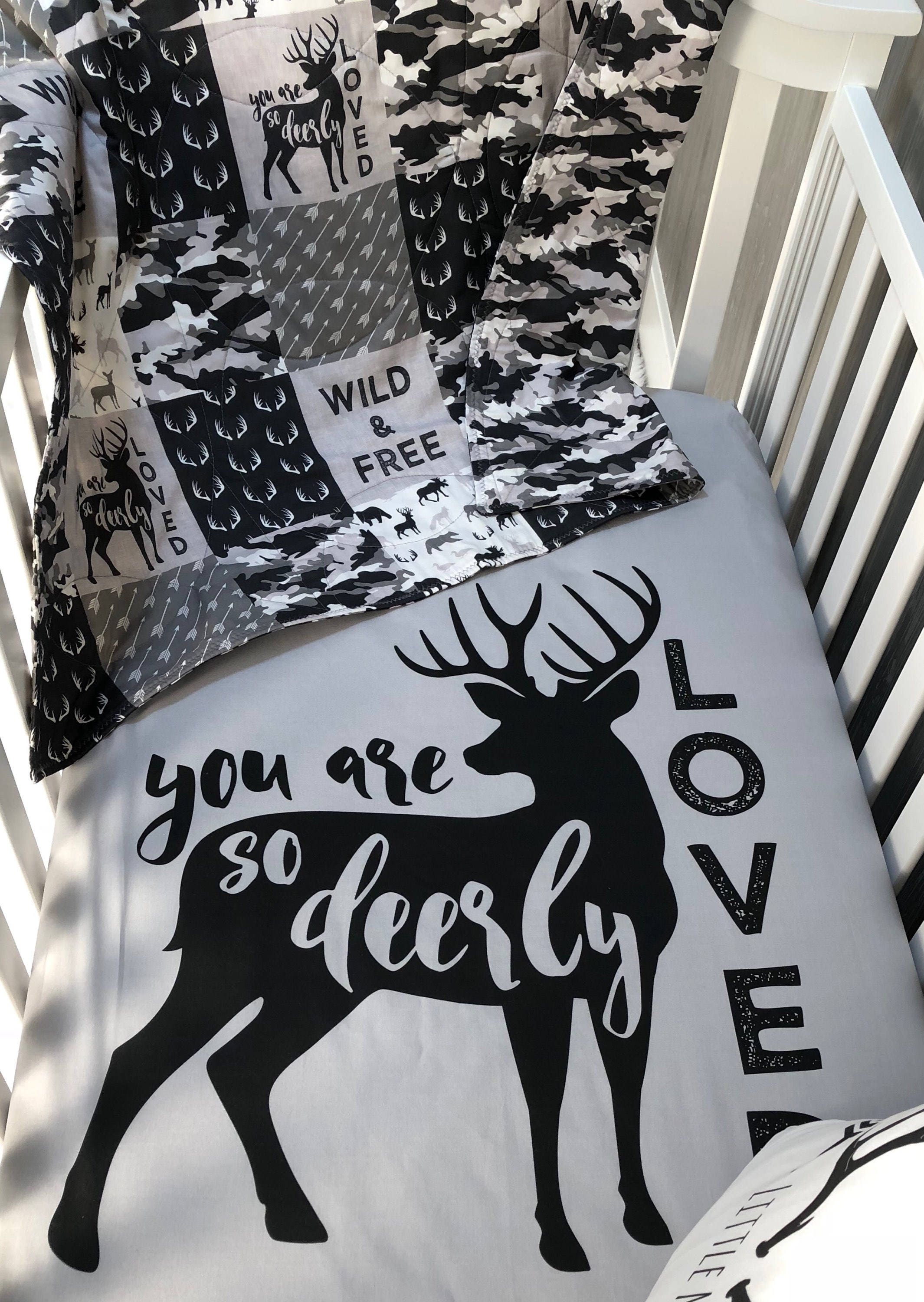 Moose crib cheap bedding set