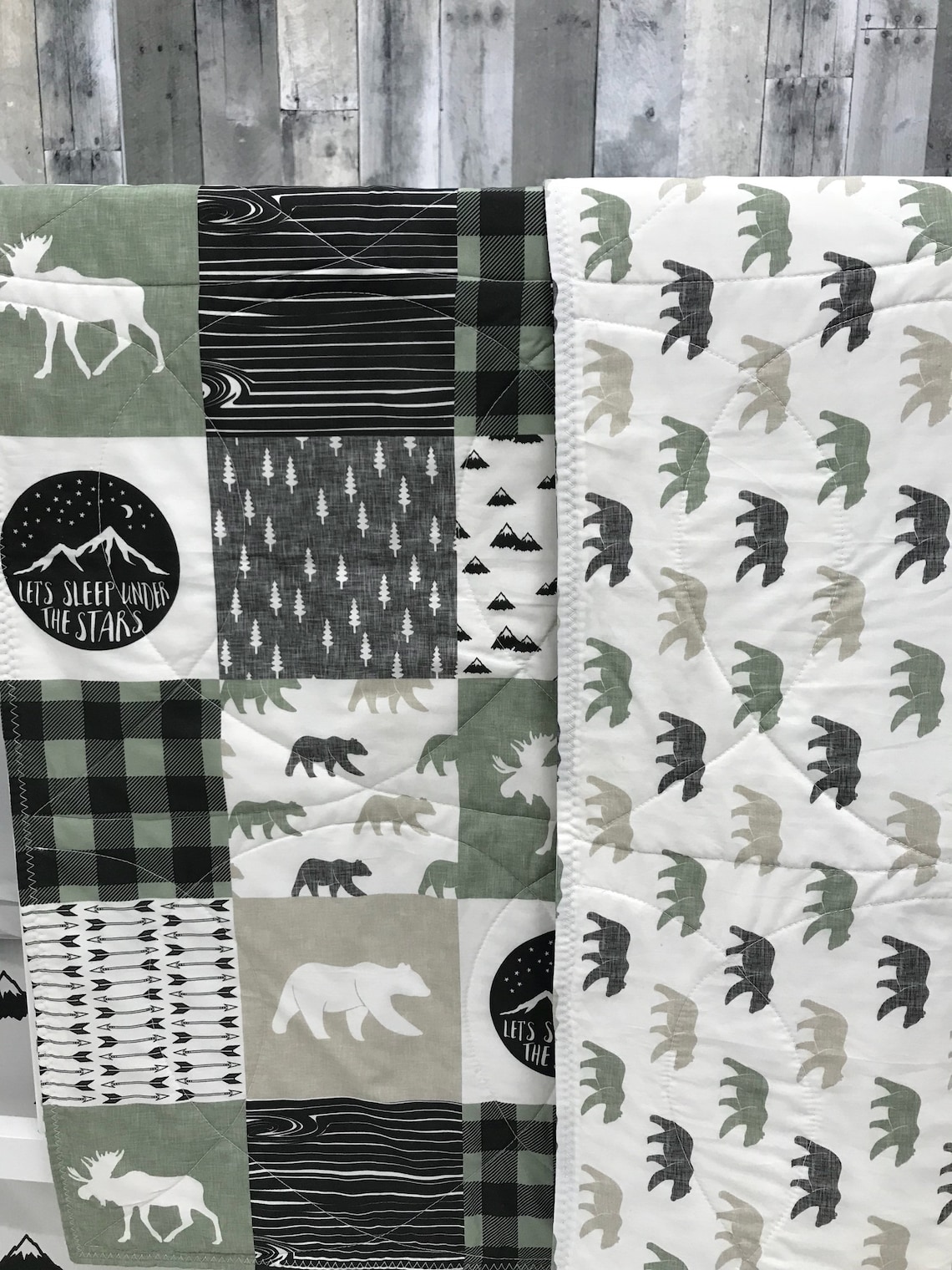 Baby Nursery Bedding Set Baby Woodland Dear Moose Etsy