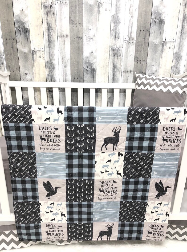 Baby Nursery Set Baby Toddler Blanket Buck Ducks Etsy