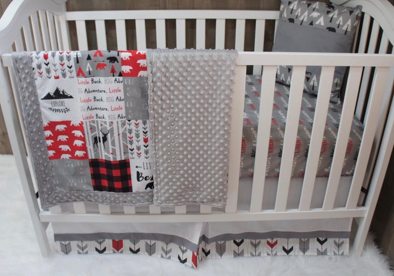 Baby Nursery Bedding Set Baby Woodland Buck Bear Etsy