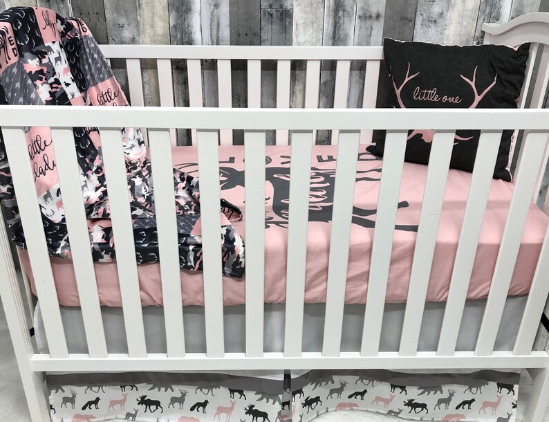 Crib/toddler Bedding Baby Woodland Dear Moose Camo Etsy