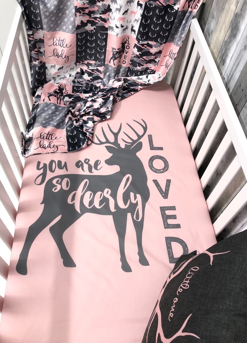 Crib/toddler Bedding Baby Woodland Dear Moose Camo Etsy