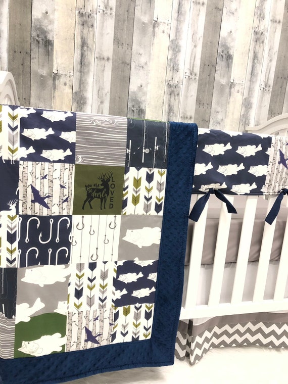 Baby Nursery Bedding Set Fishing Hunting Baby Nursery Bedding Set Fishing, Police Baby Bedding