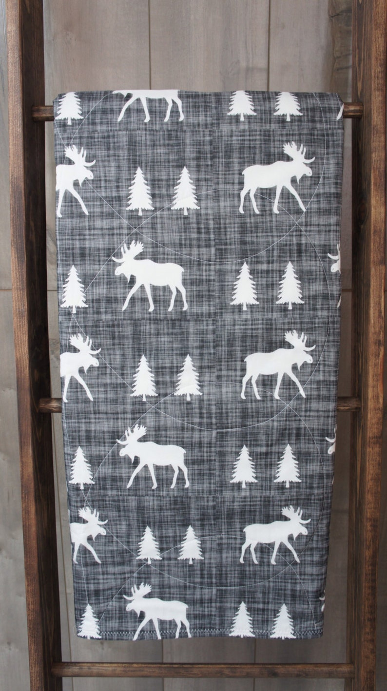 Baby Boy Nursery Bedding Crib Set Woodland Moose Etsy