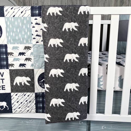 Baby Nursery Bedding Set , Baby , Woodland , Moose , Adventure , Bear , Arrow , Baby Bedding , Babylooms Crib Bedding