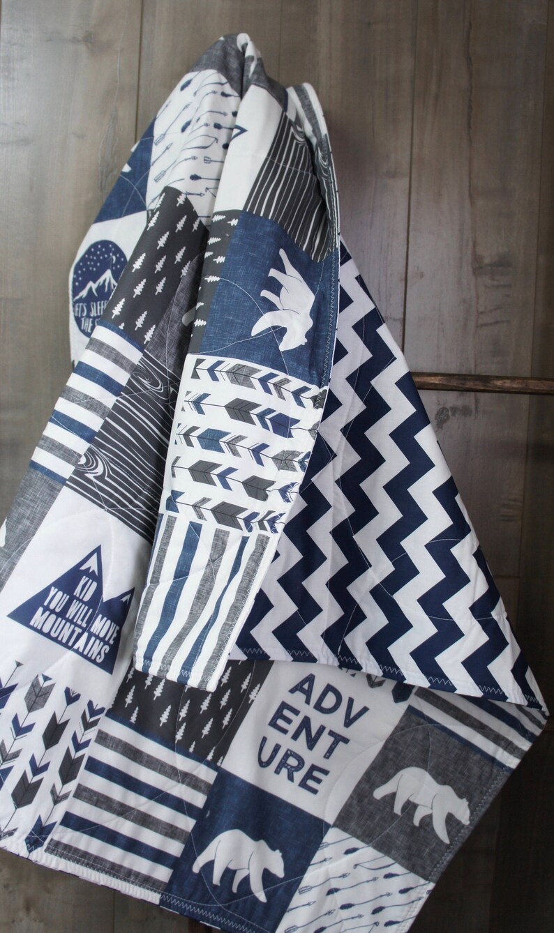 Baby Boy Quilt Baby/Toddler Blanket Woodland Moose Etsy