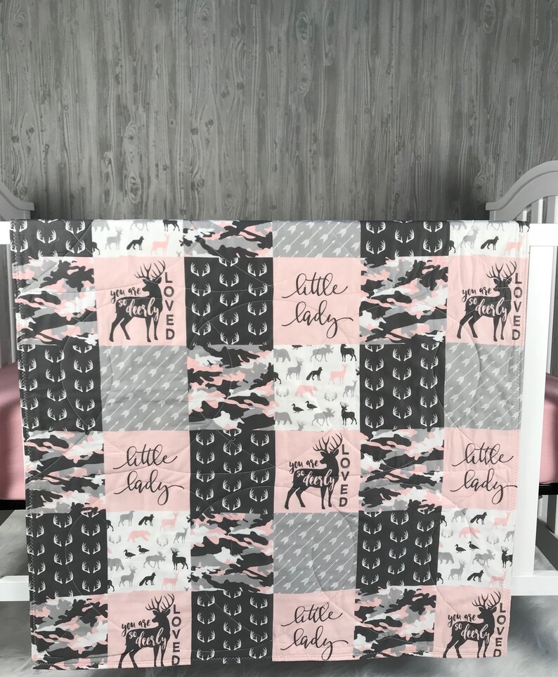 Crib/toddler Bedding Baby Woodland Dear Moose Camo Etsy