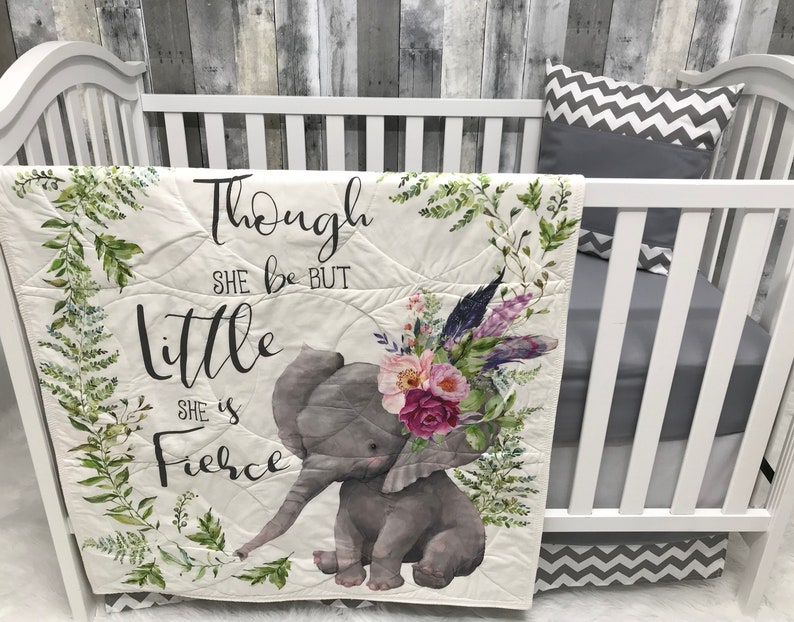 Baby Nursery Set Baby/Toddler Blanket Elephant Chevron Etsy