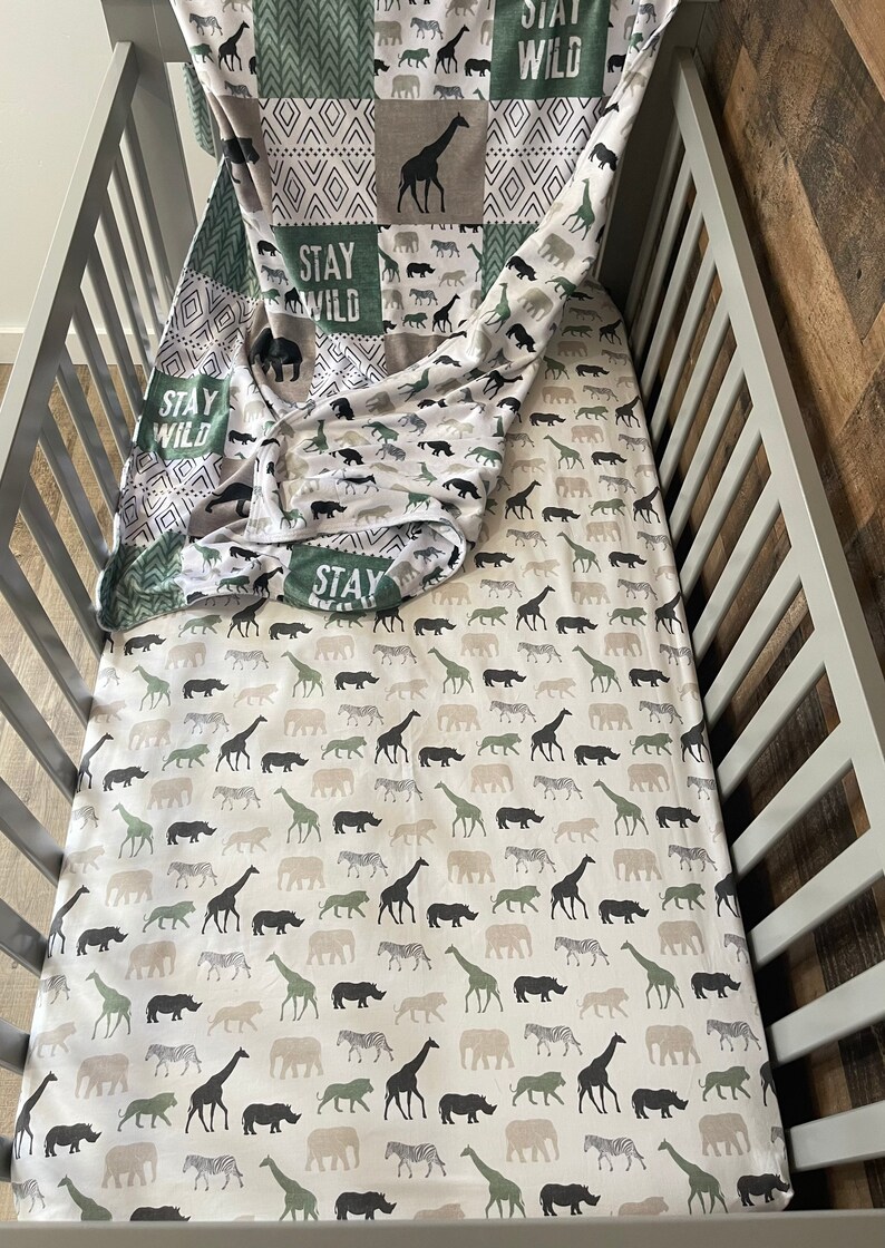 Baby Gender Neutral Nursery Bedding Set Baby Elephant - Etsy