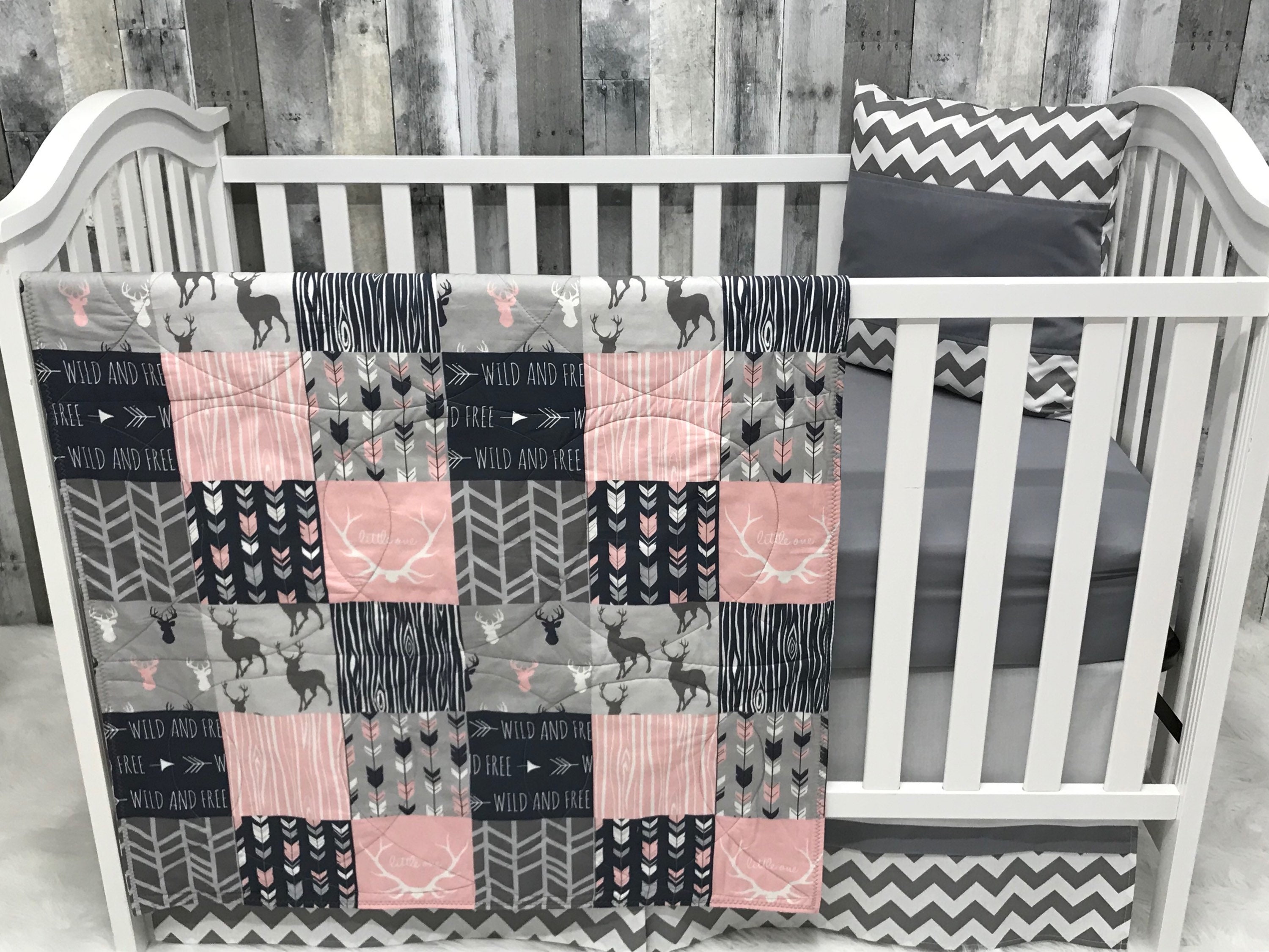 Baby Girl Nursery Set Baby/toddler Blanket Buck Arrow Etsy