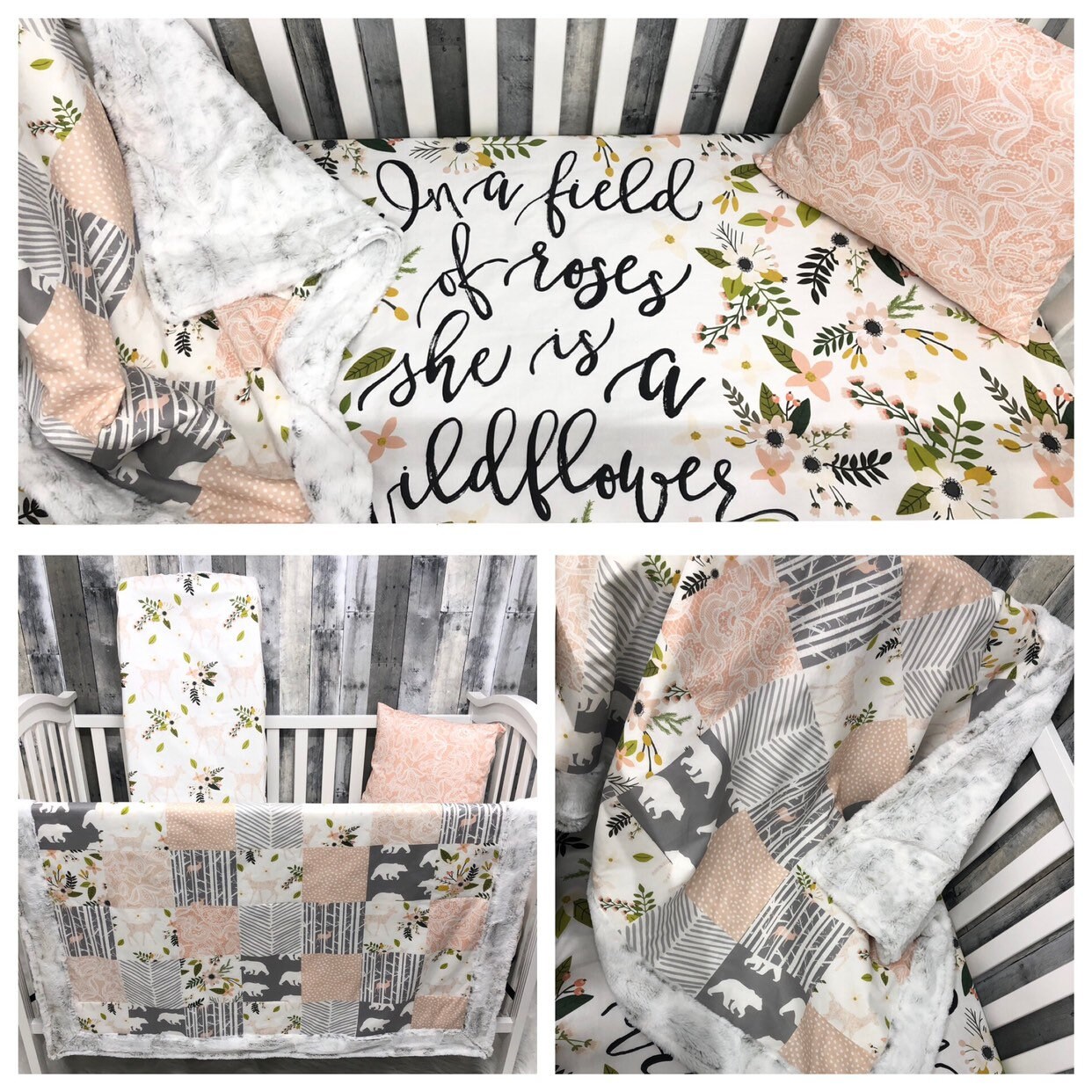Baby Nursery Bedding Set Baby Woodland 
