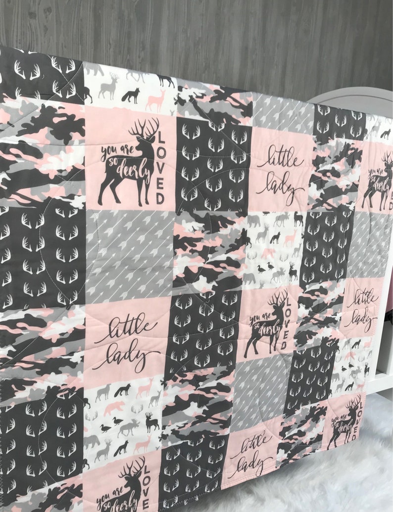 Crib/toddler Bedding Baby Woodland Dear Moose Camo Etsy