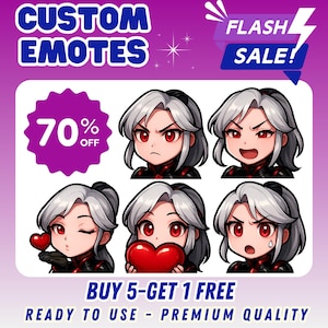 Custom Twitch Emotes | Cute Chibi Emote Anime Style | Emote for Twitch, Discord, Kick, YouTube | Animated Emote, Streamer Emote, Emoji.