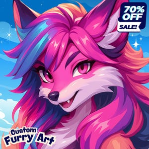Indywidualne zamówienie na rysunki Furry | Fursona, ikona Furry, PFP i awatar | Postać z anime, rysunek Anthro, arkusz postaci.