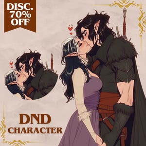 DnD Commission, DND character portrait art, DND party custom commission, DND, Dungeons and Dragons, group portrait, character design, Rpg.