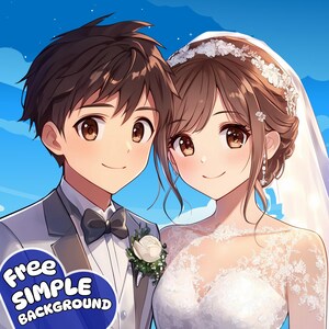 カスタムカップルアニメPFP | かわいいアニメポートレート、オリジナルキャラクター、マンガアート | 記念日やバレンタインギフト、Discordアイコン、OCコミッション