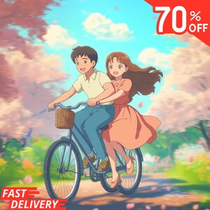 Custom Ghibli Style Anime Portrait – Personalized Art from Photo for Couples, Families & Pets, Anniversary, Wedding, or Mother’s Day Gift