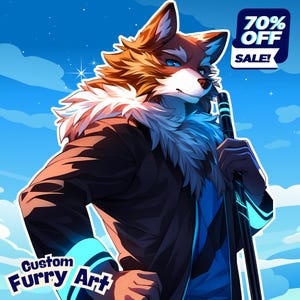 Custom Furry Art Commission | Fursona, ikona Furry, PFP i awatar | Postać z anime, rysunek Anthro, arkusz postaci