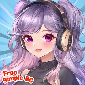 Custom Anime PFP | Character Commission | Profile Picture for Twitch, Vtuber, Pngtuber | Social Media Icon | Anime PFP Art