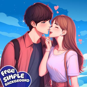 カスタムカップルアニメPFP | かわいいアニメポートレート、オリジナルキャラクター、マンガアート | 記念日やバレンタインギフト、Discordアイコン、OCコミッション
