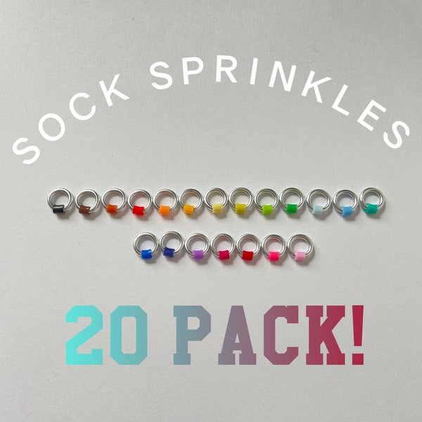 Sock knitting Stitch marker Set, Rainbow 20 Set -  SPRINKLES