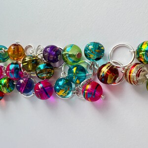 Rainbow Stitch Markers for Knitting, Glass BOMBAY SUMMER image 9