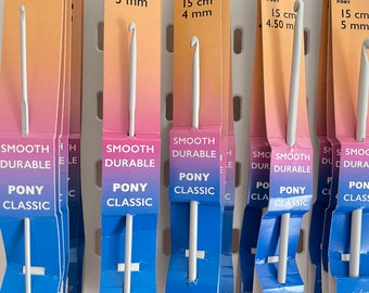 Crochet Hooks  2mm-5mm - Assorted PONY
