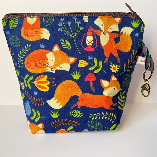 Fox Knitting Notions bag Small - FALL FOX