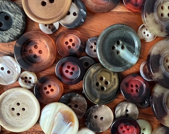 Vintage buttons SALE BUNDLE - Assorted BROWNS