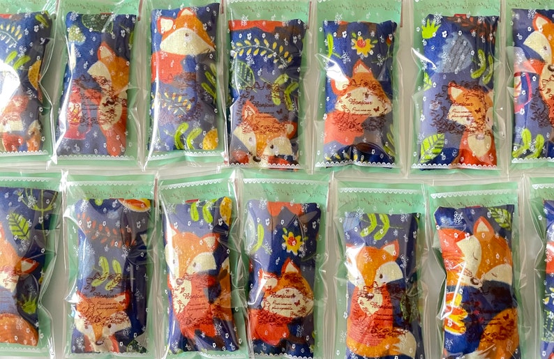 Woodland Fox Lavender Bags with Red Loops Fragrant Handmade Craft Sachets image 3