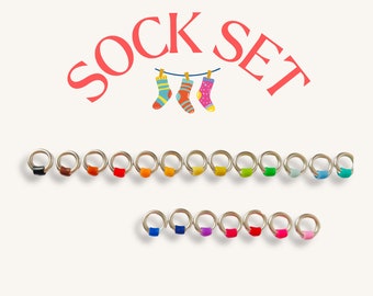 Sockenstrick Maschenmarkierer Set, Regenbogen Set - Sprinkles