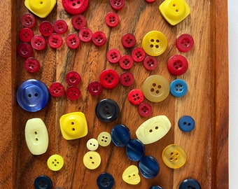 Vintage Button SALE BUNDLE - Yellow, Blue and red