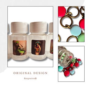 Knitting Stitch markers Set with Jar - La Boheme