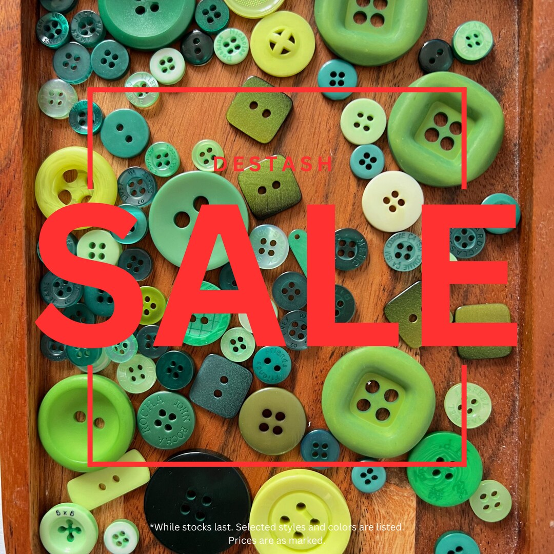 Vintage Green Buttons SALE BUNDLE Assorted Etsy