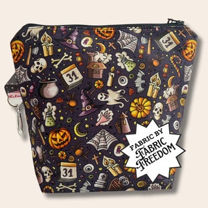 Halloween project bag for knitting  - Spooky Retro