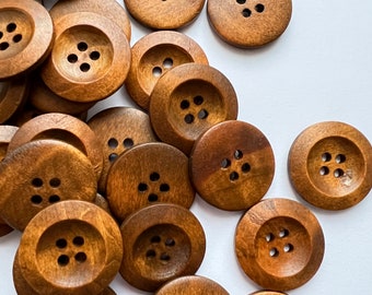 Wood Buttons 25mm *PER BUTTON*